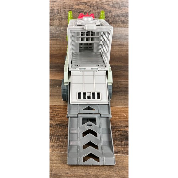 Jurassic World Imaginext Dinosaur Hauler Truck With Cage, Net, and Figure - Picture 12 of 15